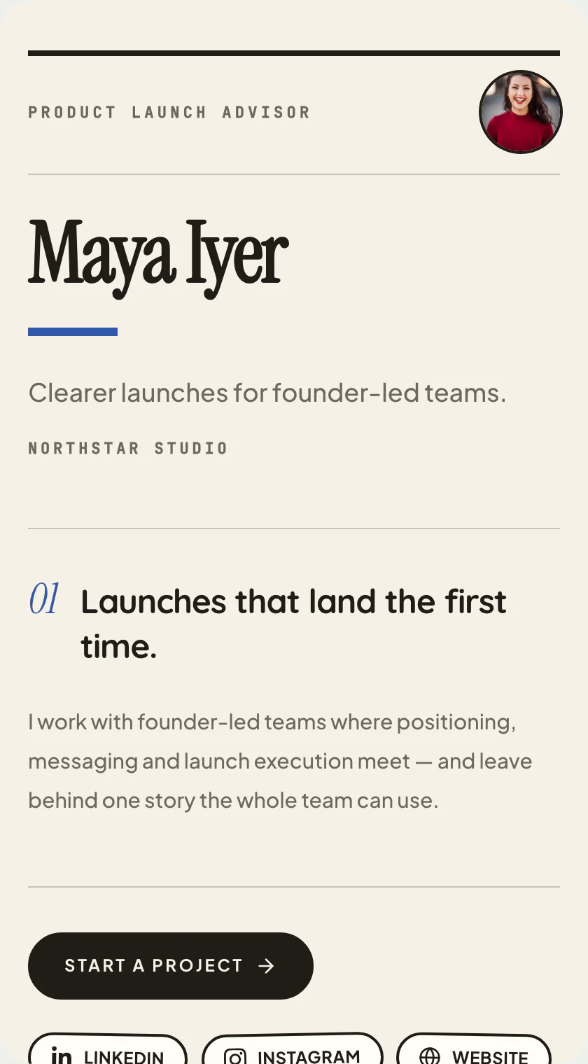 About Page Layout 17 preview
