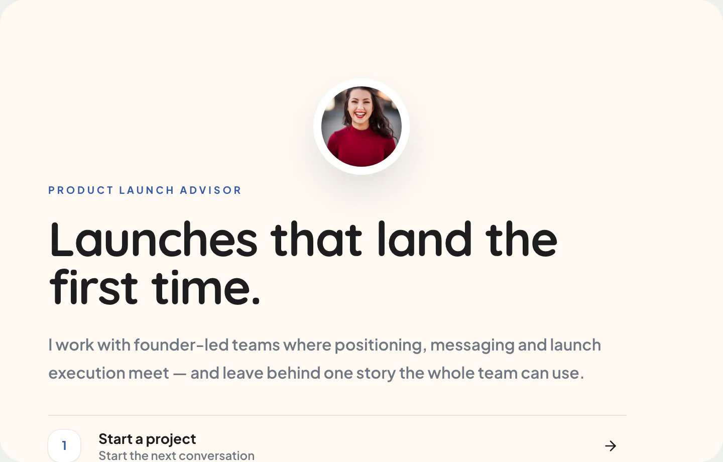Editorial Bio at desktop width