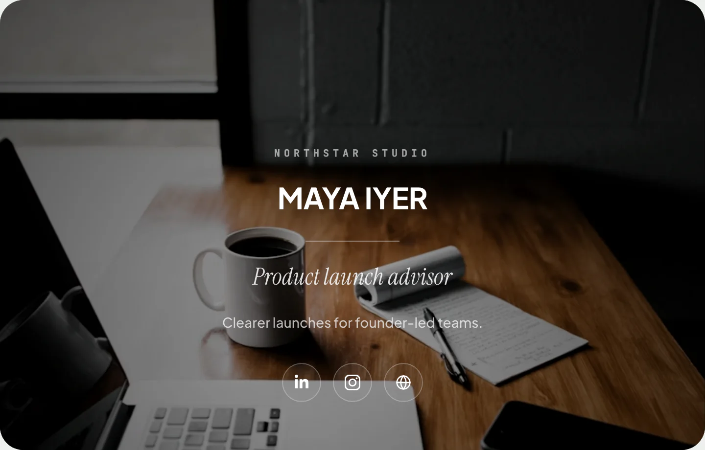 Marquee Noir at desktop width