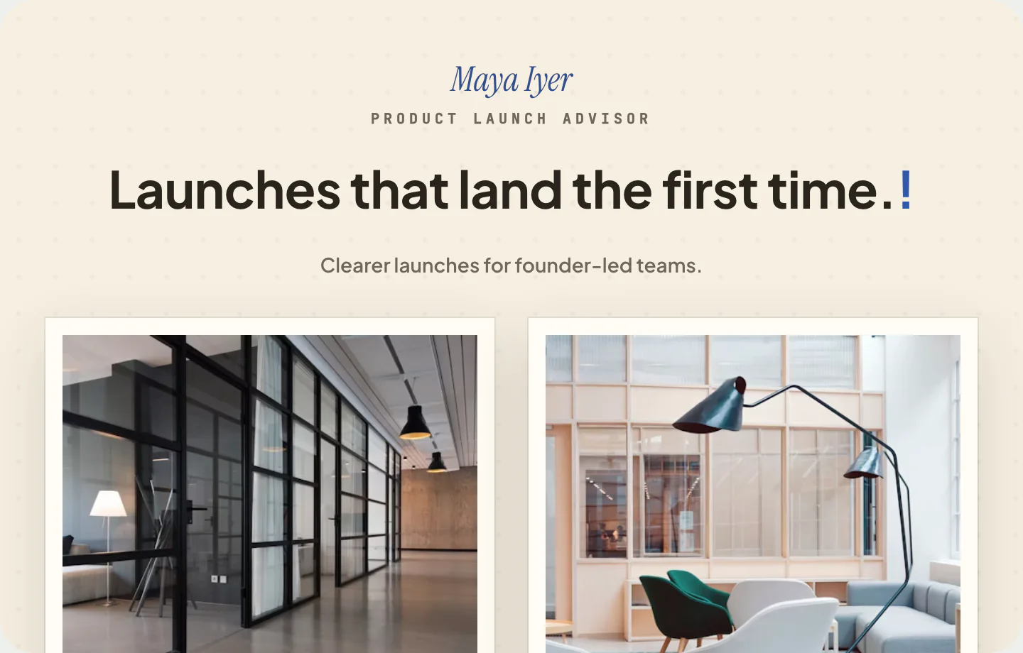 Paper Atelier at desktop width