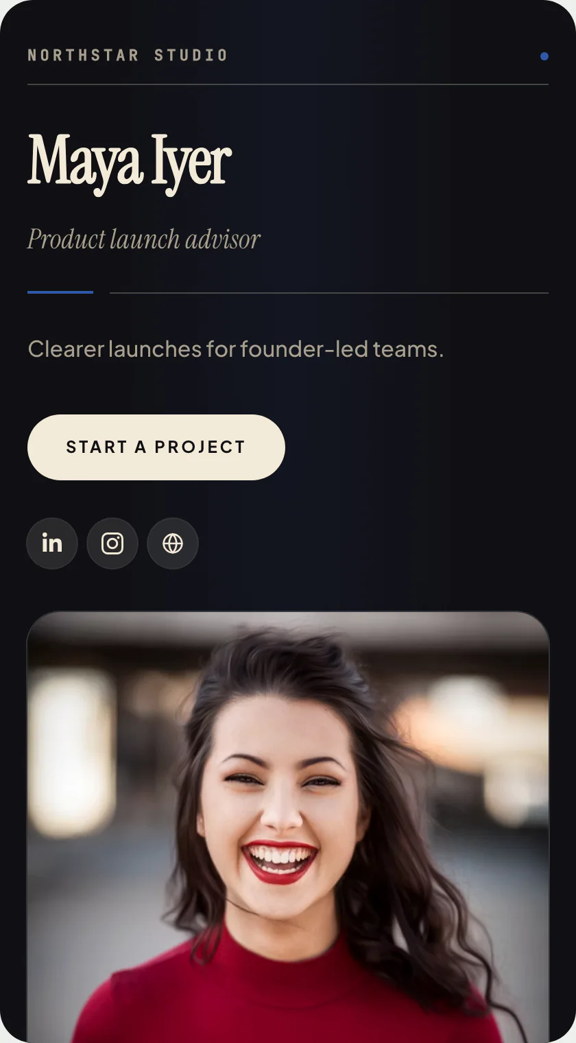 About Page Layout 16 preview