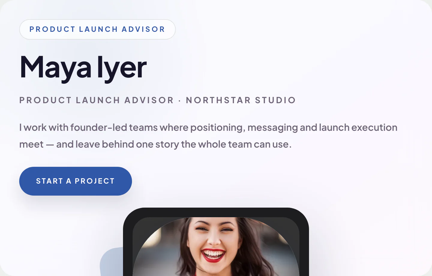 Prism Portfolio at desktop width
