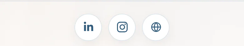 The your social profiles block on Serene