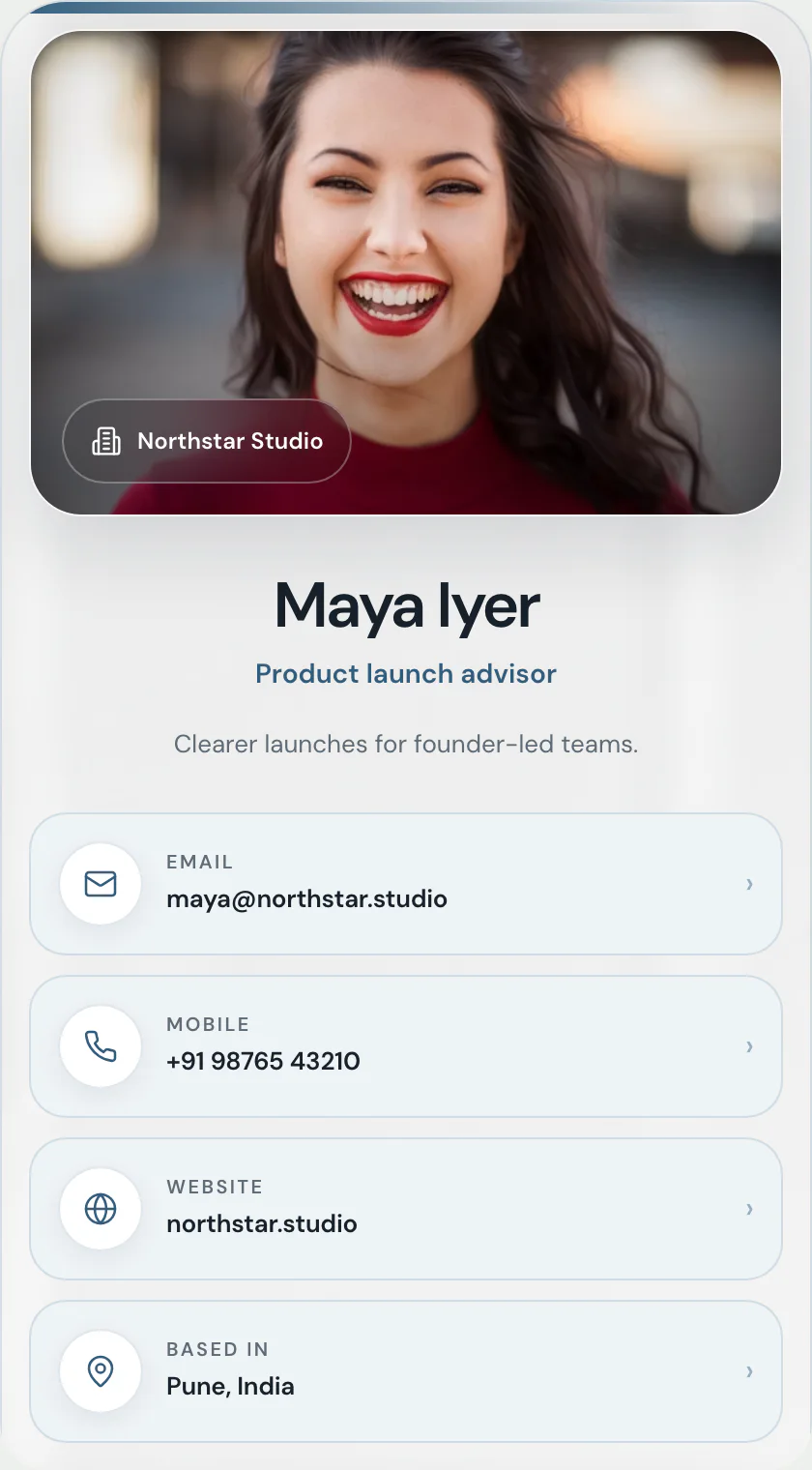 Contact Card Serene preview