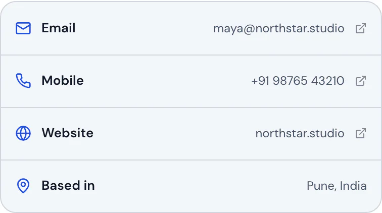 The ways to reach you block on Portrait · Heritage