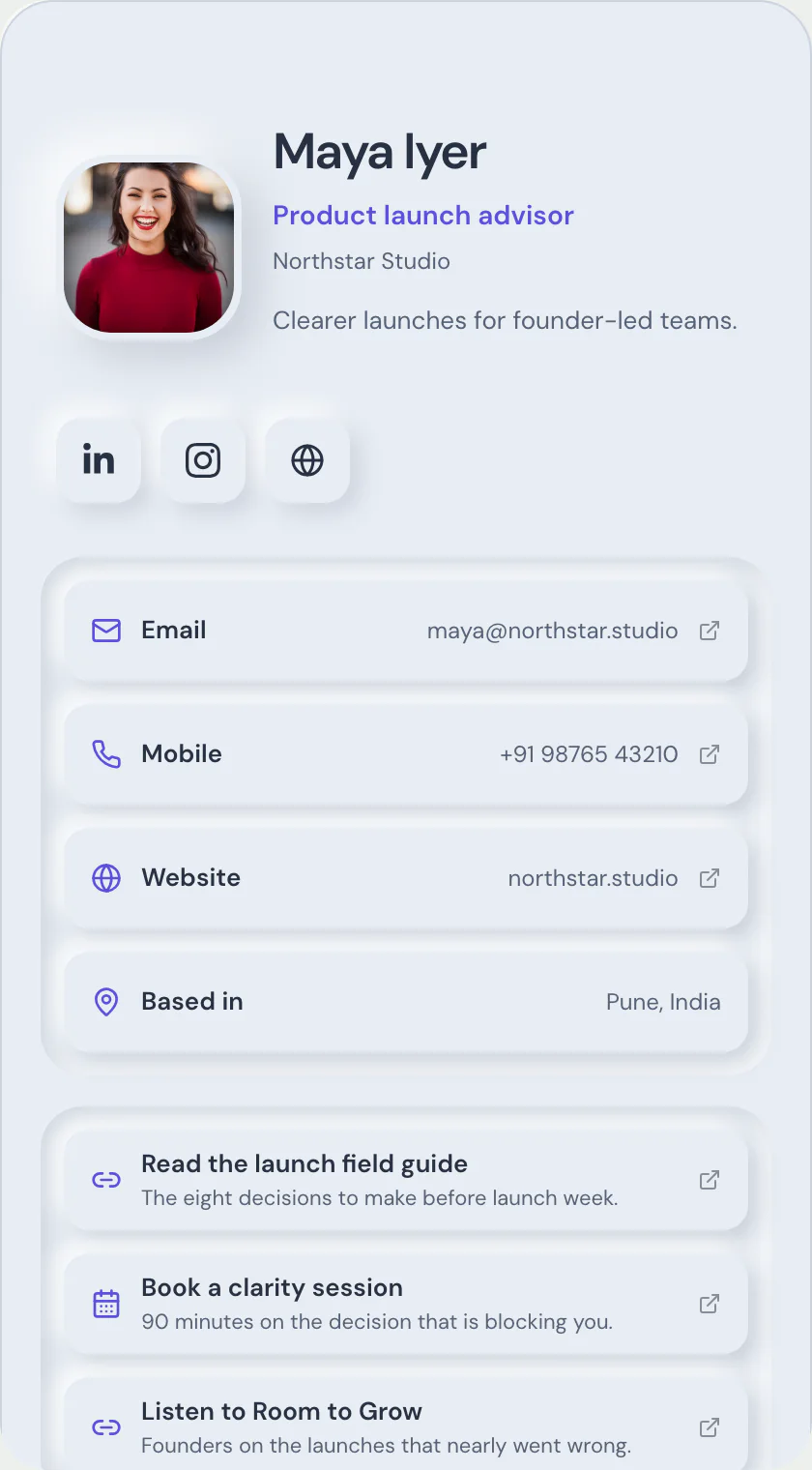Contact Card Soft Relief preview