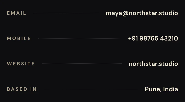 The ways to reach you block on Marquee