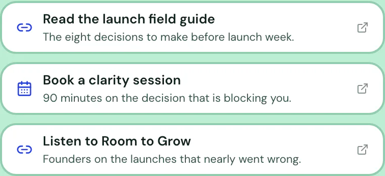 The links that matter block on Duotone