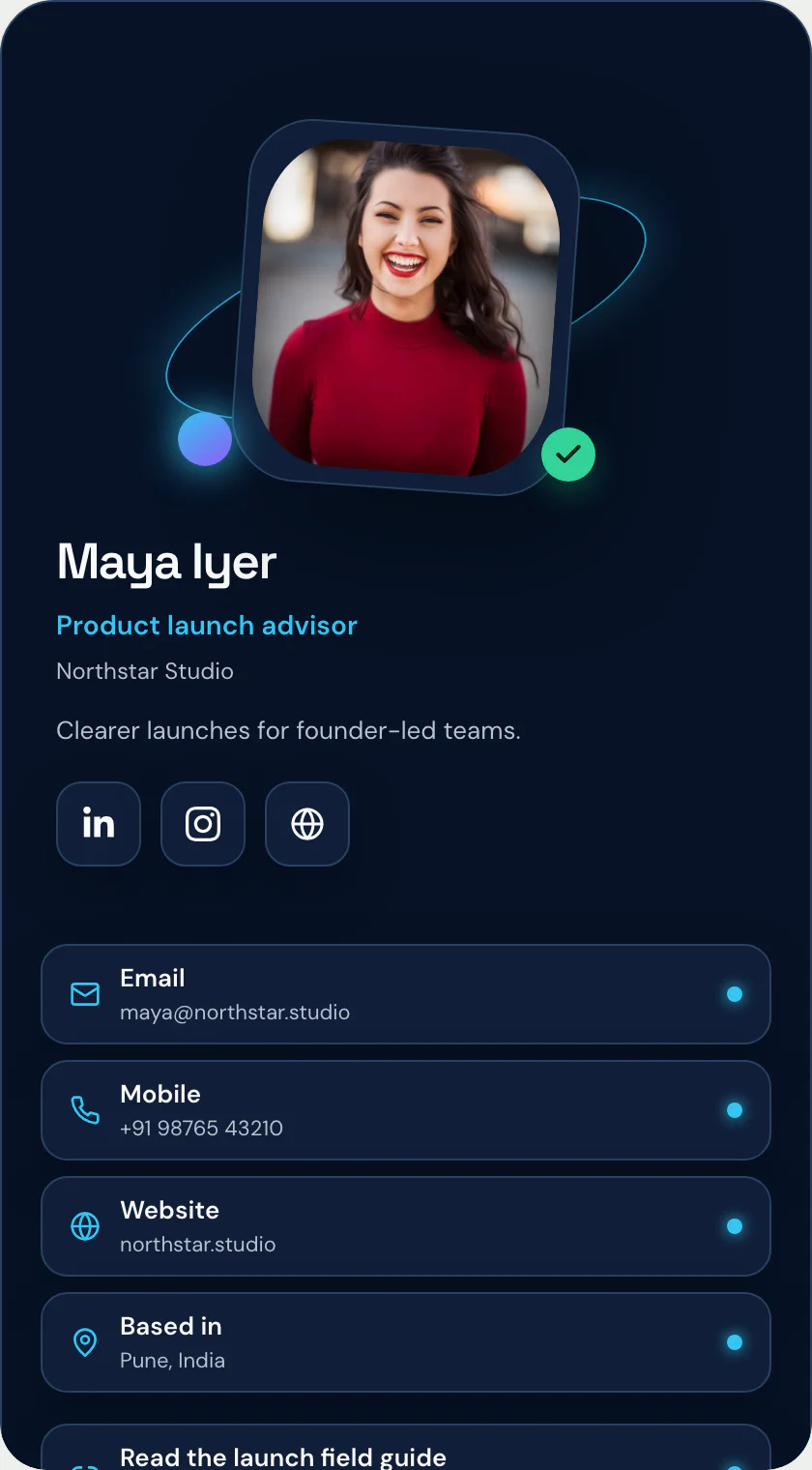 Contact Card Spatial preview