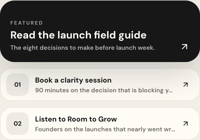 The links that matter block on Editorial Stack