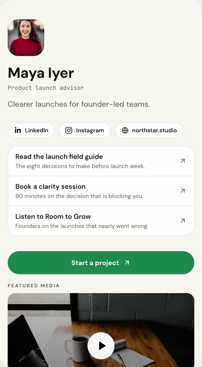Link Page Layout 09 preview