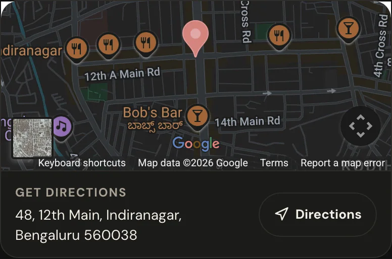 The how to find you block on Cafe + Bar