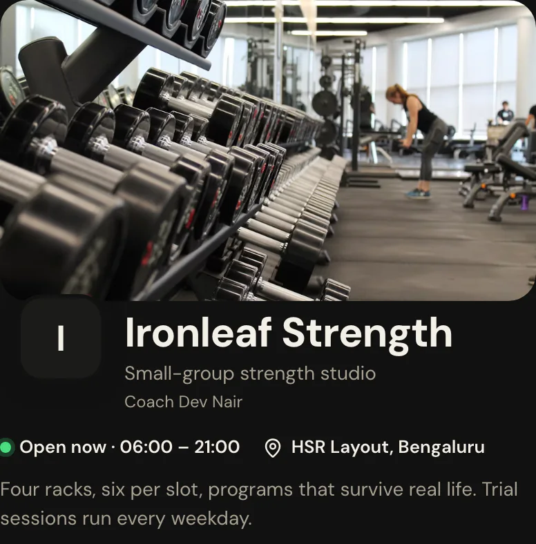 The your name and face block on Fitness + Coaching