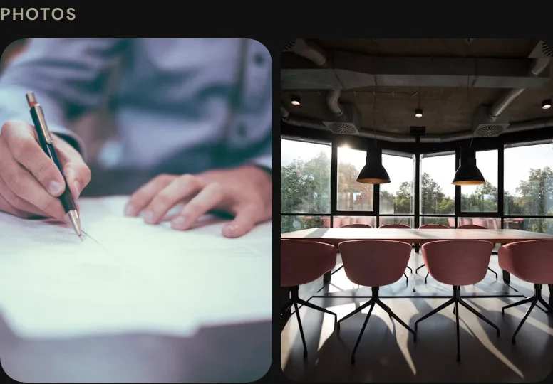 The your work in pictures block on Legal Practice