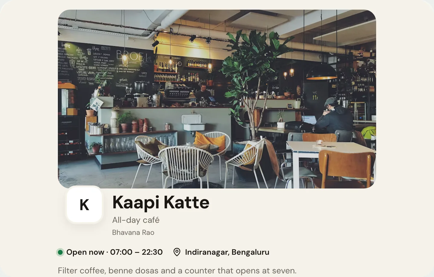 Food + Orders at desktop width