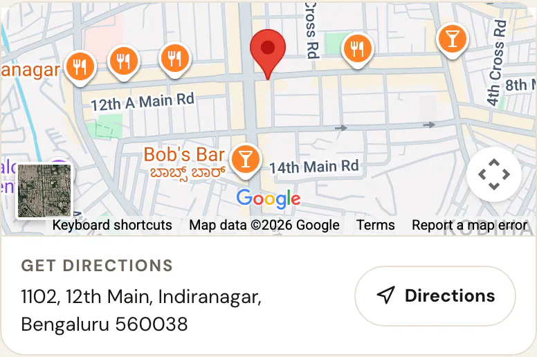 The directions block on Food + Orders