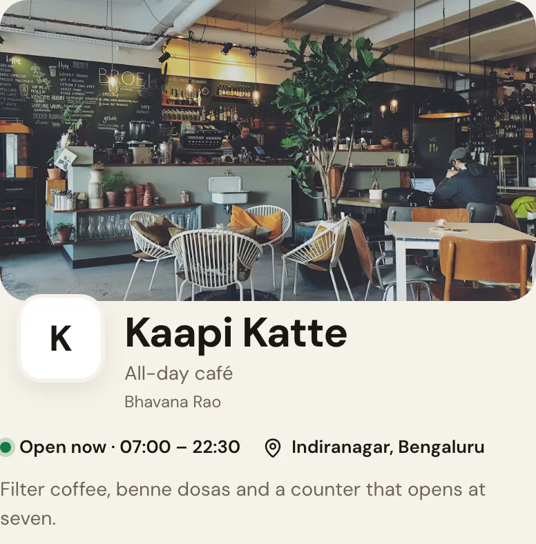 The your name and face block on Food + Orders
