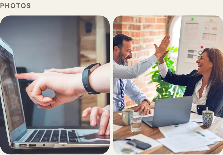 The your work in pictures block on Professional Services